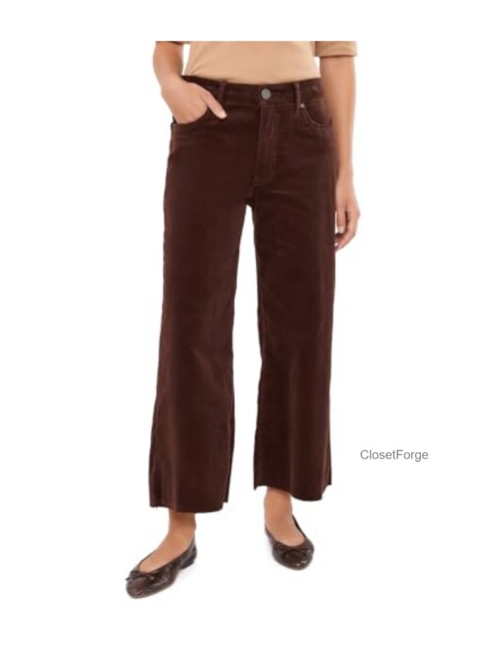 Petite Meg Corduroy High-Rise Wide Leg Pants Regular Fit